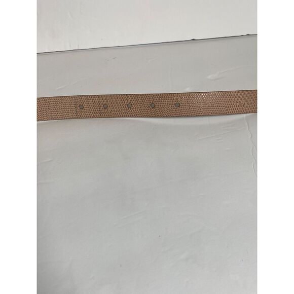 Lauren Ralph Lauren Leather Reptile Embossed Belt Tan Size M 1” Wide - Picture 9 of 11